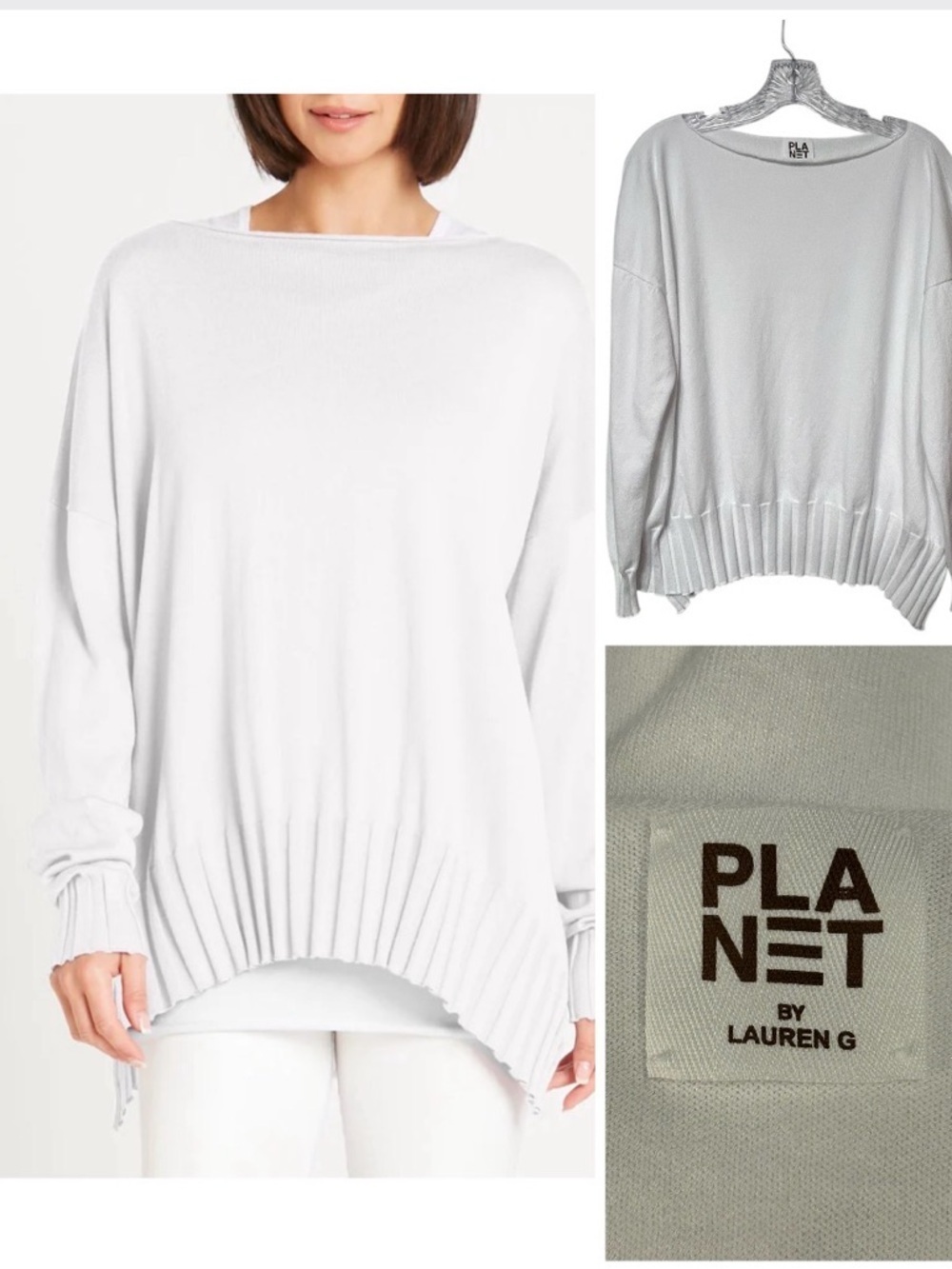 Planet by Lauren G Pima Cotton Pullover